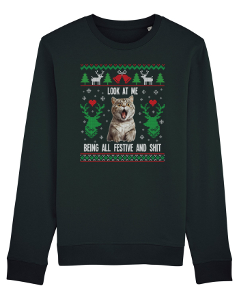 amuzant cu motive de Crăciun - Look at me being all festive Black