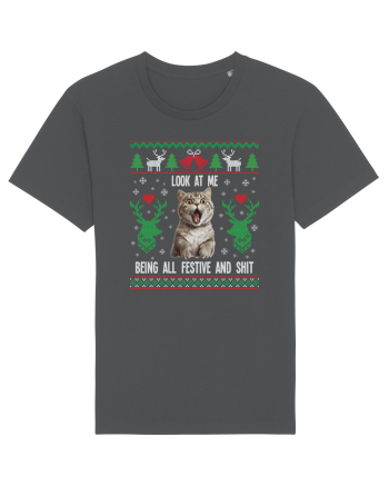 amuzant cu motive de Crăciun - Look at me being all festive Anthracite