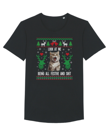 amuzant cu motive de Crăciun - Look at me being all festive Black