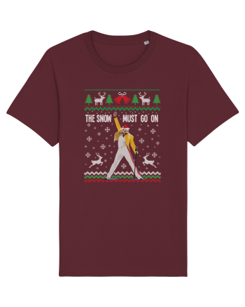 amuzant cu motive de Crăciun - The snow must go on Burgundy