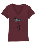 make music  Tricou mânecă scurtă guler V Damă Evoker