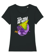 Sorry Santa! Just feels so nice! Tricou mânecă scurtă guler larg fitted Damă Expresser