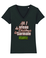 All i vreau de christmas is sarmale Tricou mânecă scurtă guler V Damă Evoker