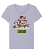 All i vreau de christmas is sarmale Tricou mânecă scurtă guler larg fitted Damă Expresser