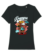 Krampus Spirit Animal Tricou mânecă scurtă guler larg fitted Damă Expresser