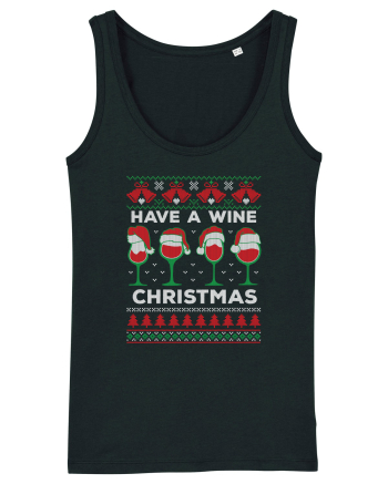 amuzant cu motive de Crăciun - Have a wine Christmas Black