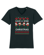 amuzant cu motive de Crăciun - Have a wine Christmas Tricou mânecă scurtă guler V Bărbat Presenter