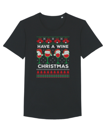 amuzant cu motive de Crăciun - Have a wine Christmas Black