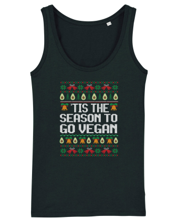 amuzant cu motive de Crăciun - Tis the season to go vegan Black