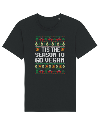 amuzant cu motive de Crăciun - Tis the season to go vegan Black