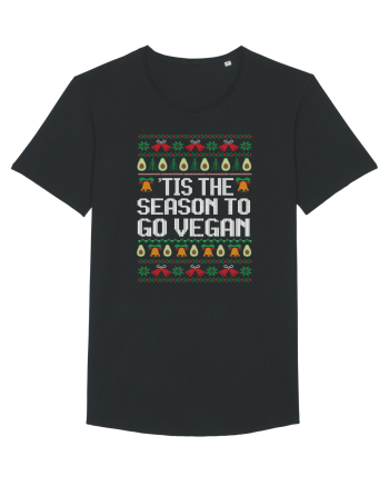 amuzant cu motive de Crăciun - Tis the season to go vegan Black