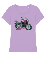 Adventure motorcycles are fun Transalp 650 Tricou mânecă scurtă guler larg fitted Damă Expresser