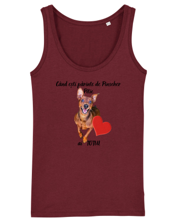 Iubitor de animale Pinscher Pitic Burgundy