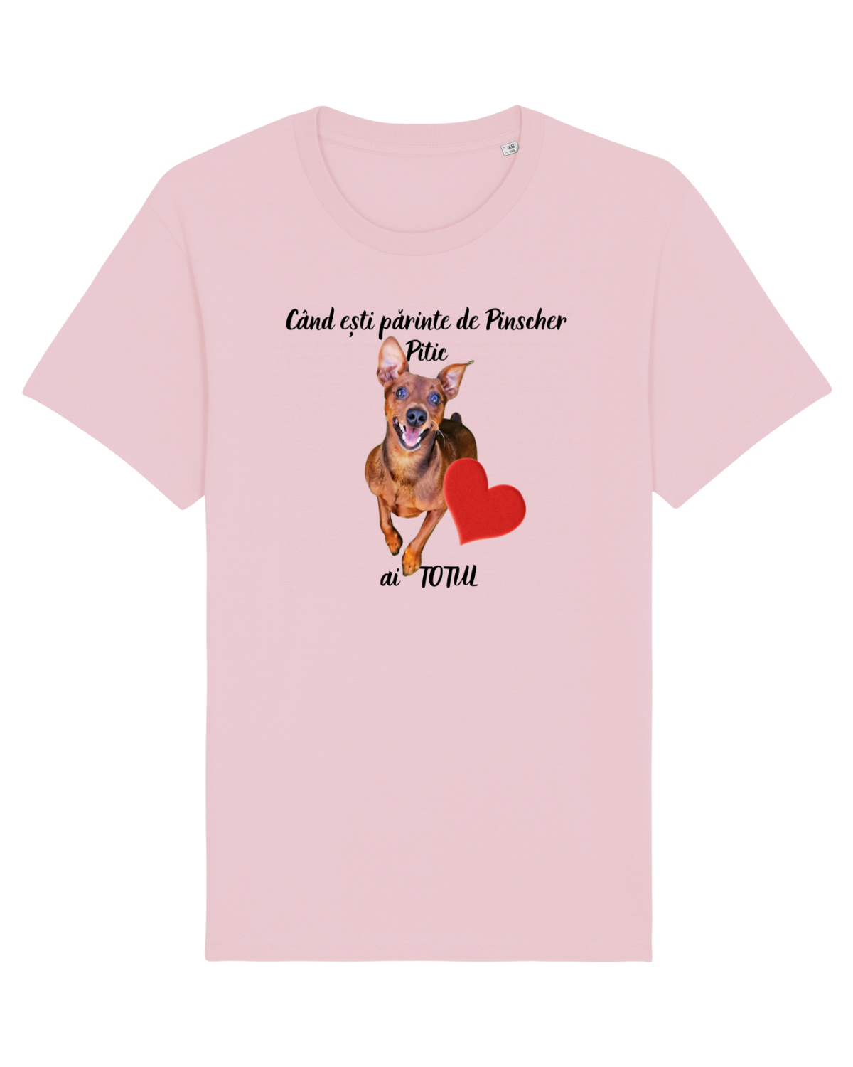 Tricou mânecă scurtă Unisex Rocker Cotton Pink