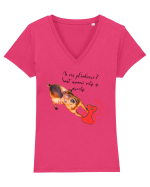 Indragostit de plimbari Tricou mânecă scurtă guler V Damă Evoker