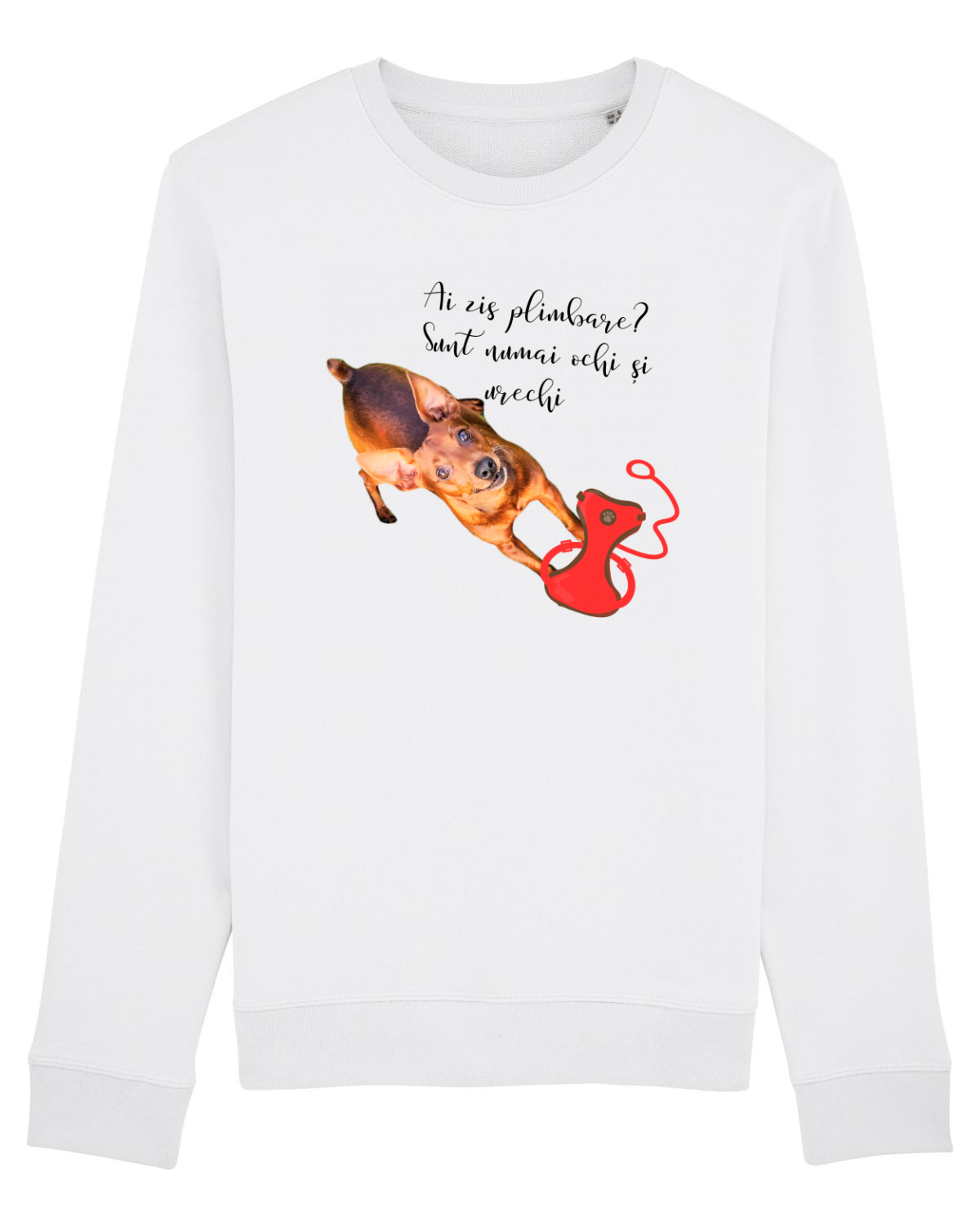 Bluză mânecă lungă Unisex Rise White