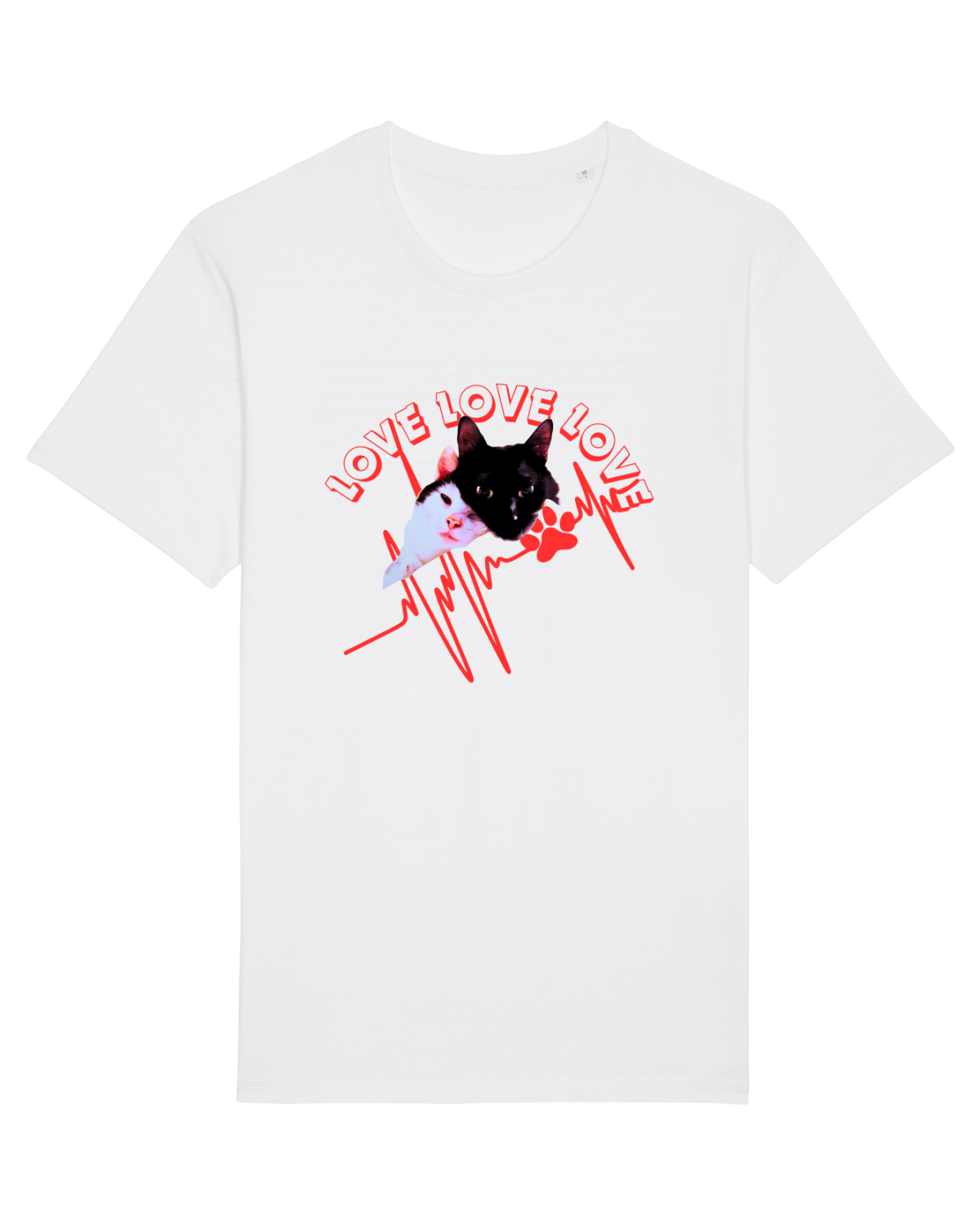 Tricou mânecă scurtă Unisex Rocker White