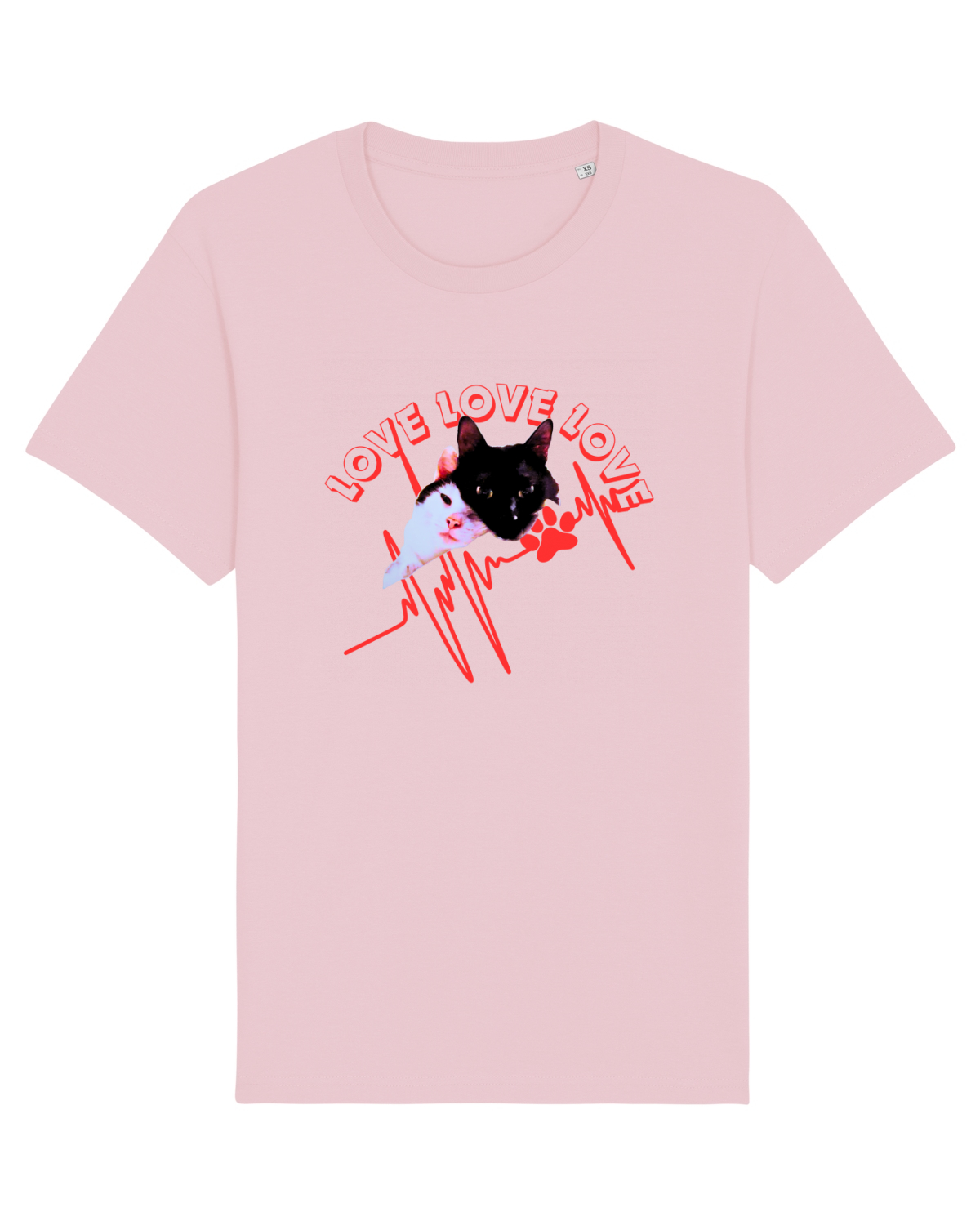 Tricou mânecă scurtă Unisex Rocker Cotton Pink