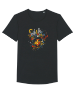 Urban  Graffiti Tricou mânecă scurtă guler larg Bărbat Skater