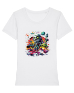 Urban Robot Tricou mânecă scurtă guler larg fitted Damă Expresser