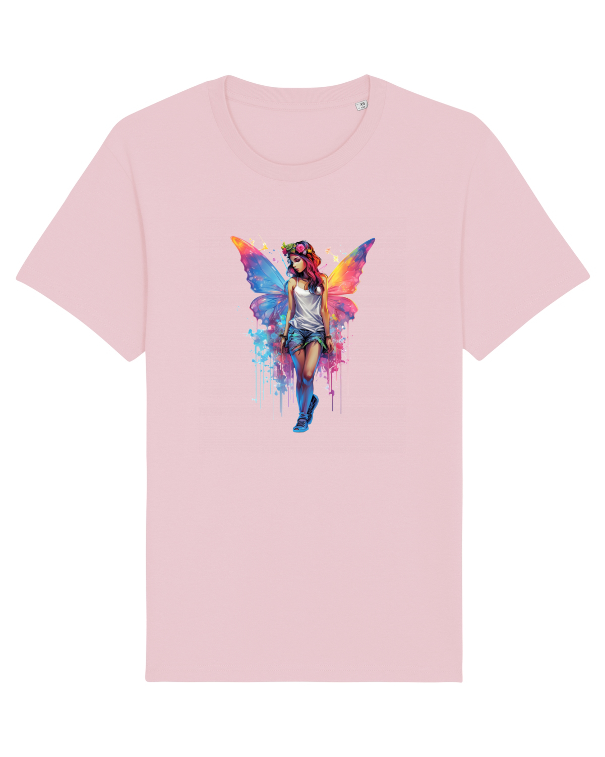 Tricou mânecă scurtă Unisex Rocker Cotton Pink