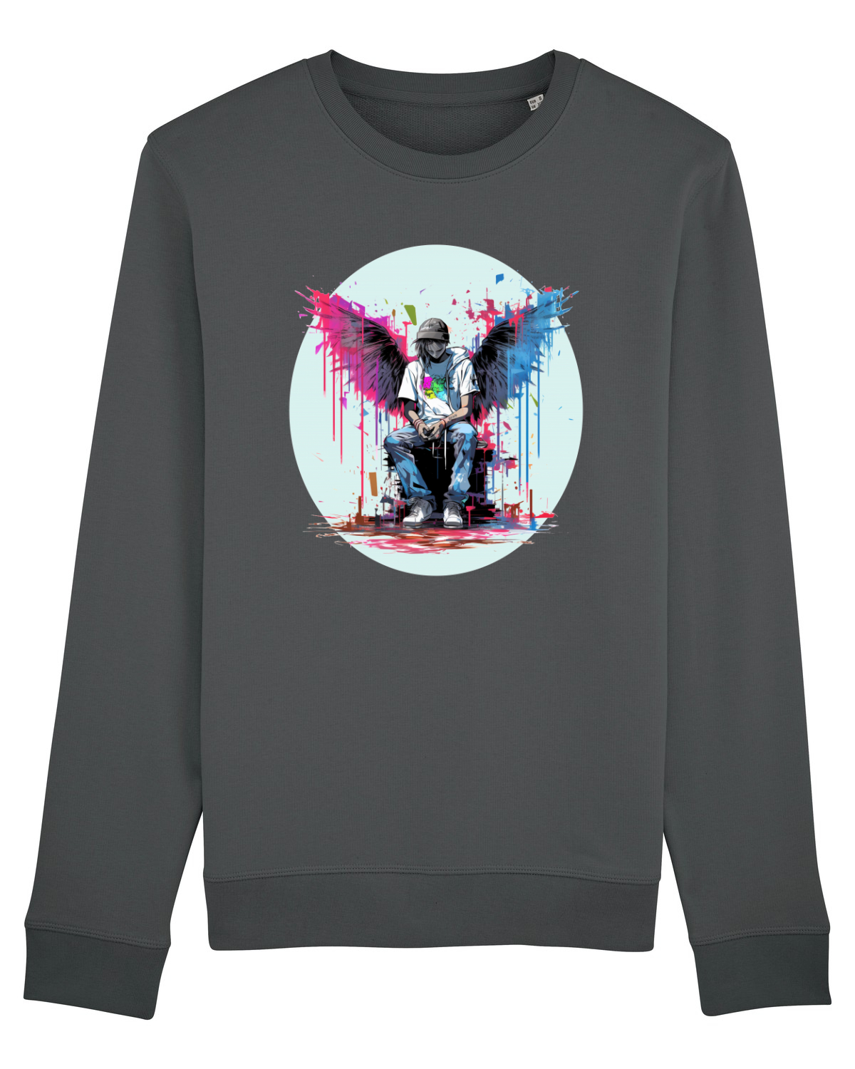 Bluză mânecă lungă Unisex Rise Anthracite