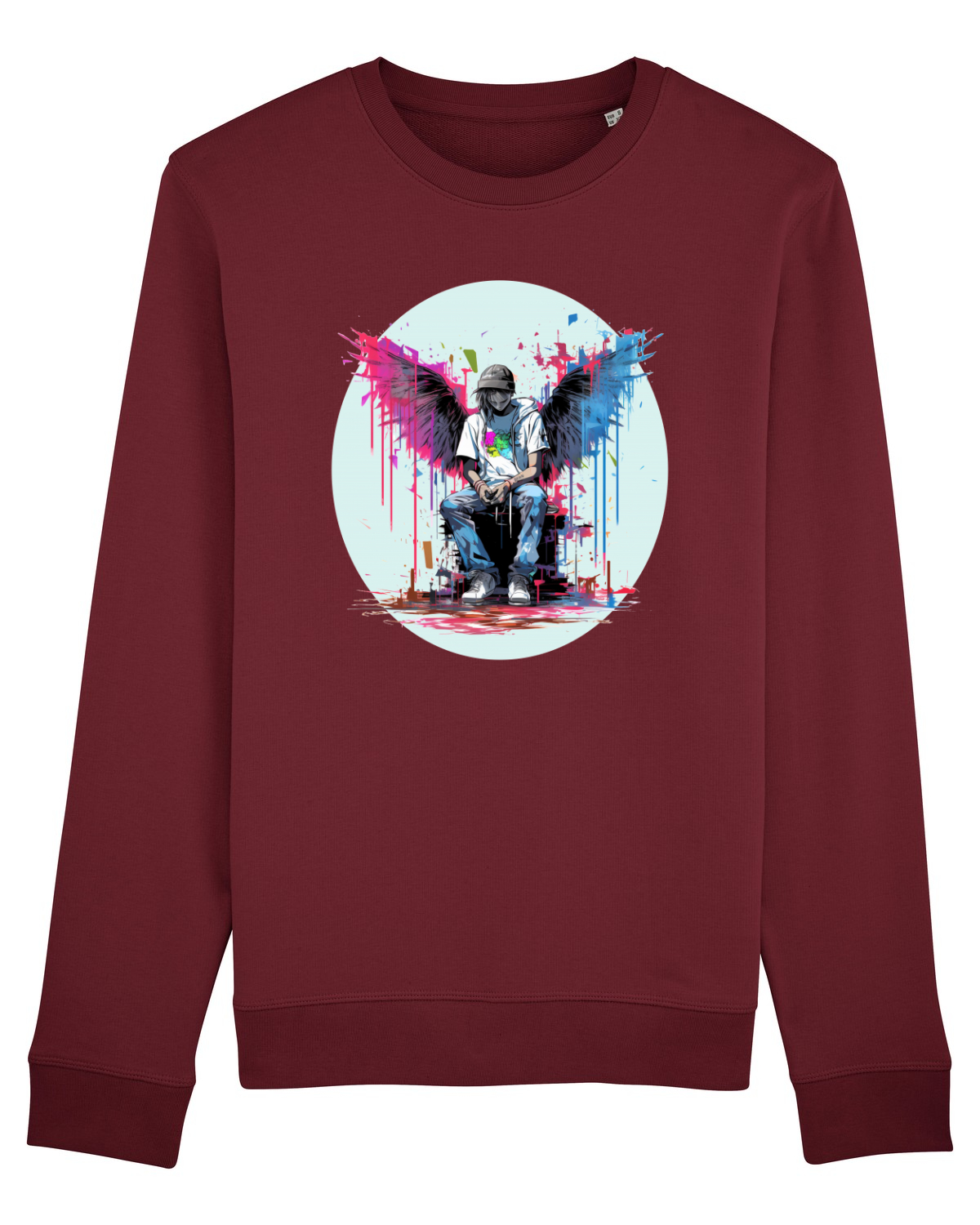 Bluză mânecă lungă Unisex Rise Burgundy