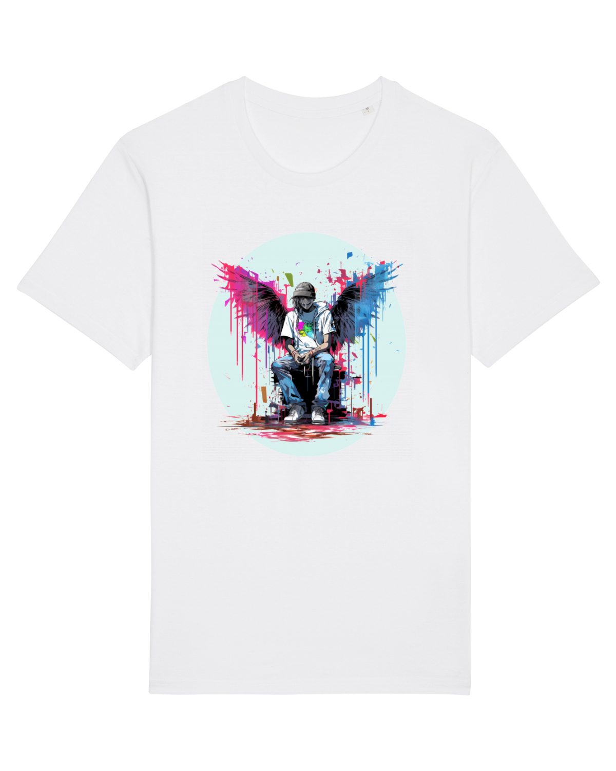 Tricou mânecă scurtă Unisex Rocker White