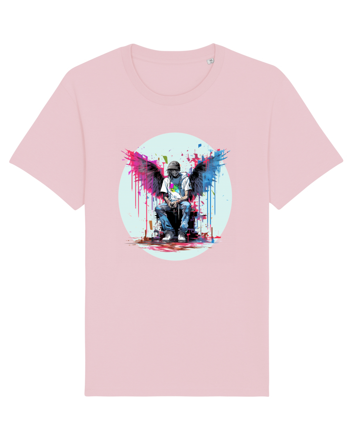 Tricou mânecă scurtă Unisex Rocker Cotton Pink