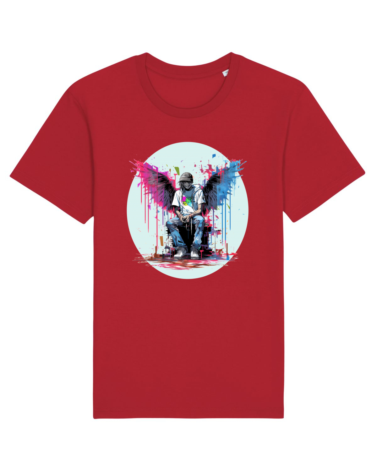 Tricou mânecă scurtă Unisex Rocker Red