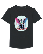 Urban male fairy Tricou mânecă scurtă guler larg Bărbat Skater