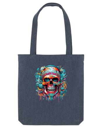 Graffiti skull  Midnight Blue