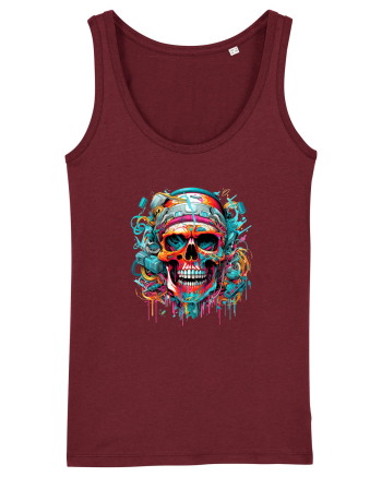 Graffiti skull  Burgundy