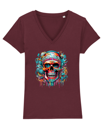 Graffiti skull  Burgundy