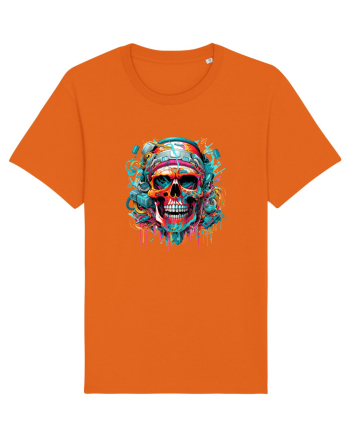Graffiti skull  Bright Orange