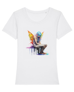 Urban Fairy Girl Tricou mânecă scurtă guler larg fitted Damă Expresser