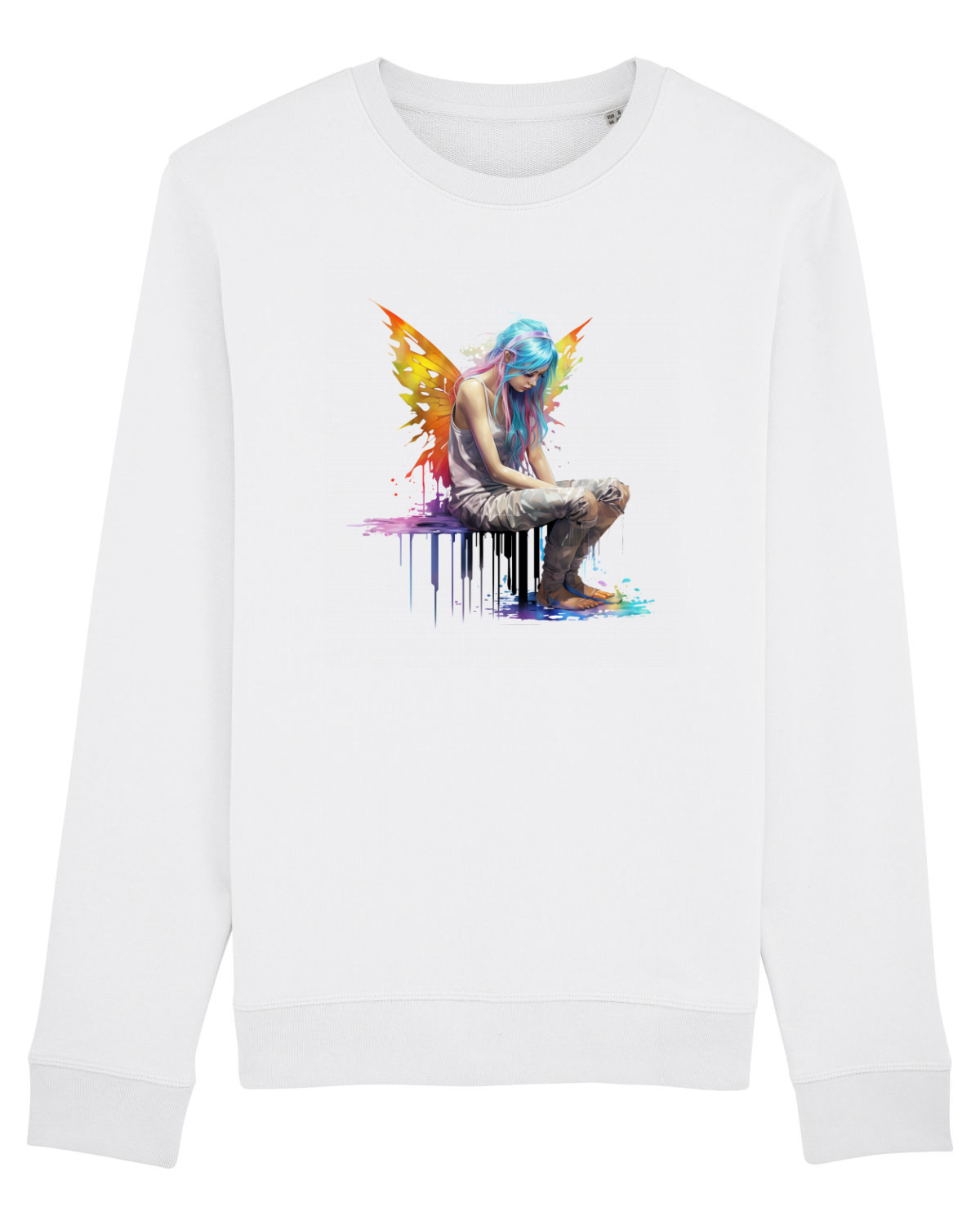 Bluză mânecă lungă Unisex Rise White