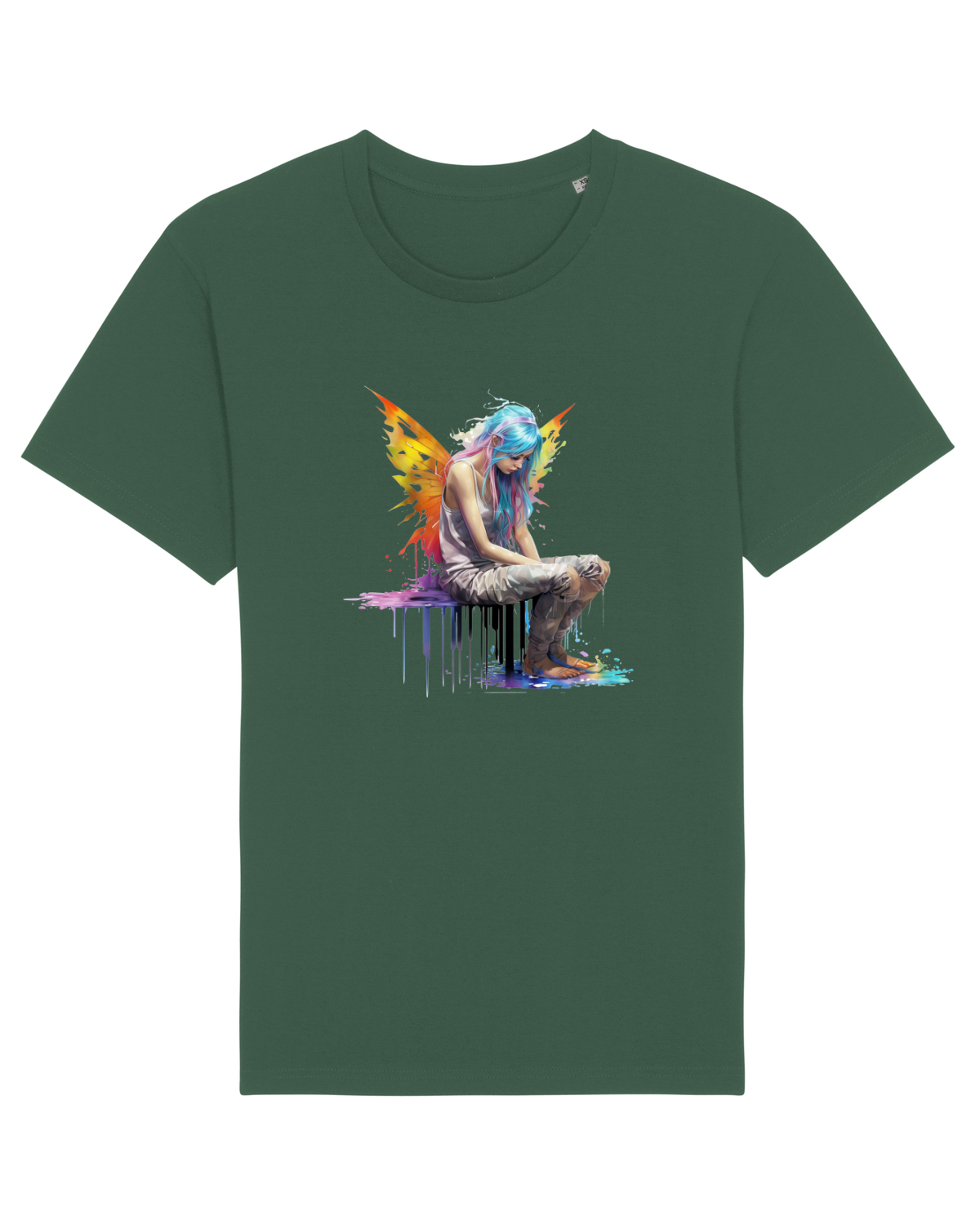 Tricou mânecă scurtă Unisex Rocker Bottle Green