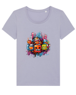 Urban  Graffiti Tricou mânecă scurtă guler larg fitted Damă Expresser