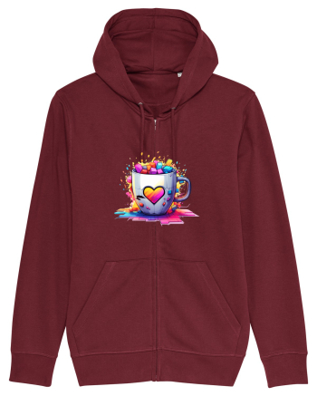 Graffiti Coffee  cup Burgundy