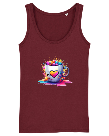 Graffiti Coffee  cup Burgundy