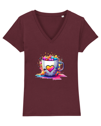 Graffiti Coffee  cup Burgundy