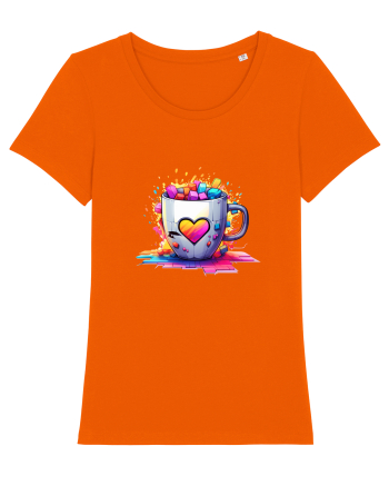 Graffiti Coffee  cup Bright Orange