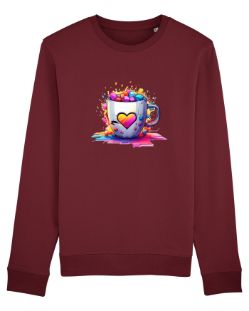 Graffiti Coffee  cup Burgundy