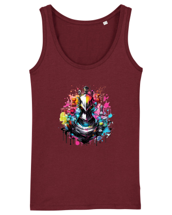Graffiti chess piece Burgundy