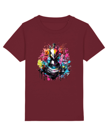 Graffiti chess piece Burgundy