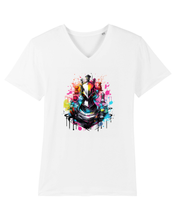 Graffiti chess piece White