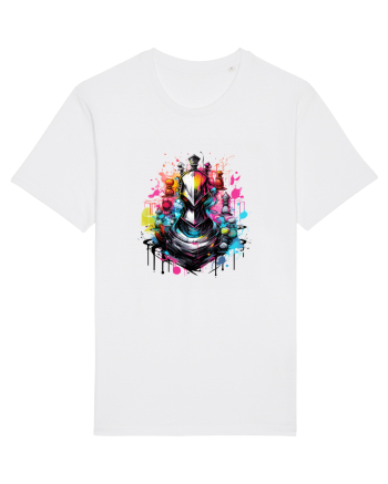 Graffiti chess piece White