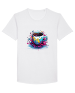 Urban coffee Tricou mânecă scurtă guler larg Bărbat Skater