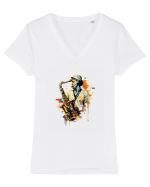Urban Music Life Tricou mânecă scurtă guler V Damă Evoker